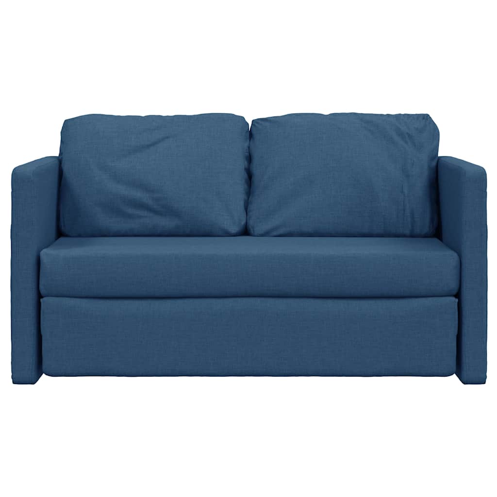 Canapé-lit 2 en 1 bleu 112x174x55 cm tissu - XIOS