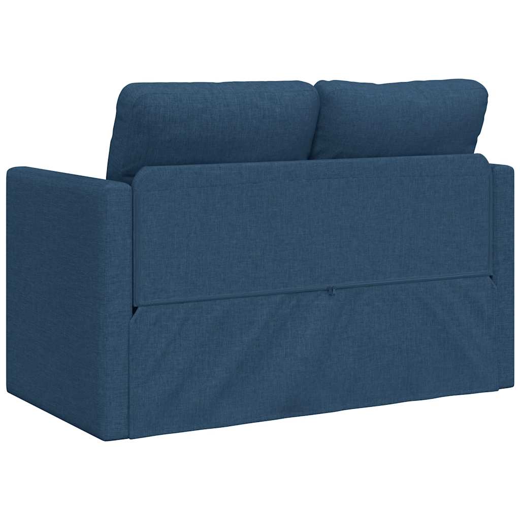Canapé-lit 2 en 1 bleu 112x174x55 cm tissu - XIOS