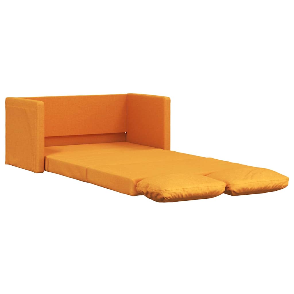 Canapé-lit 2 en 1 jaune foncé 112x174x55 cm tissu - XIOS