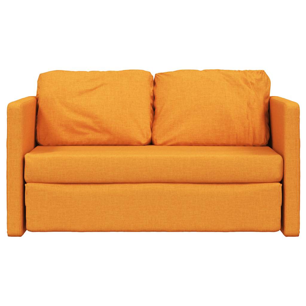 Canapé-lit 2 en 1 jaune foncé 112x174x55 cm tissu - XIOS