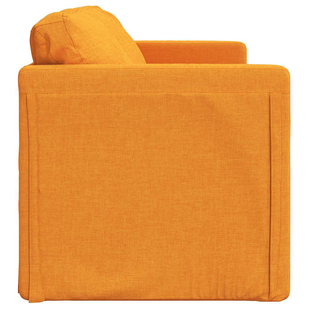 Canapé-lit 2 en 1 jaune foncé 112x174x55 cm tissu - XIOS
