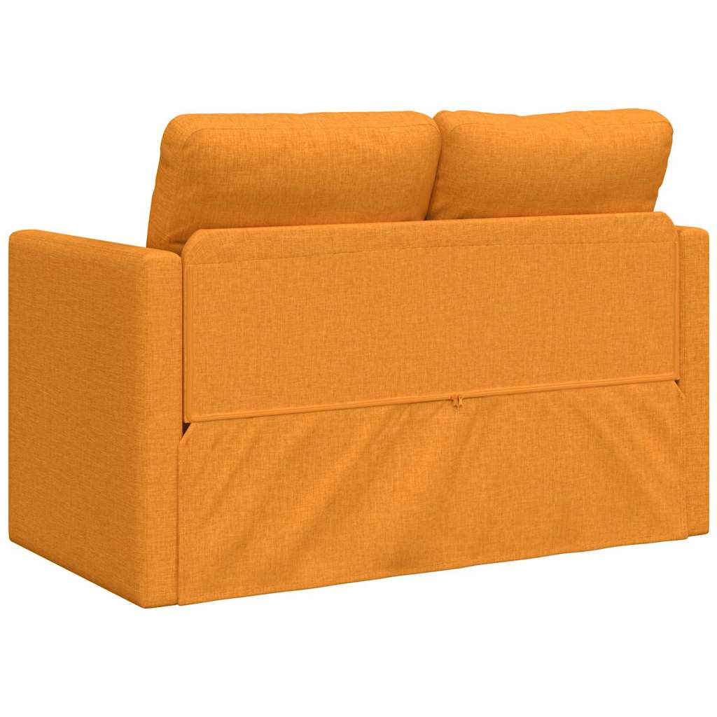Canapé-lit 2 en 1 jaune foncé 112x174x55 cm tissu - XIOS
