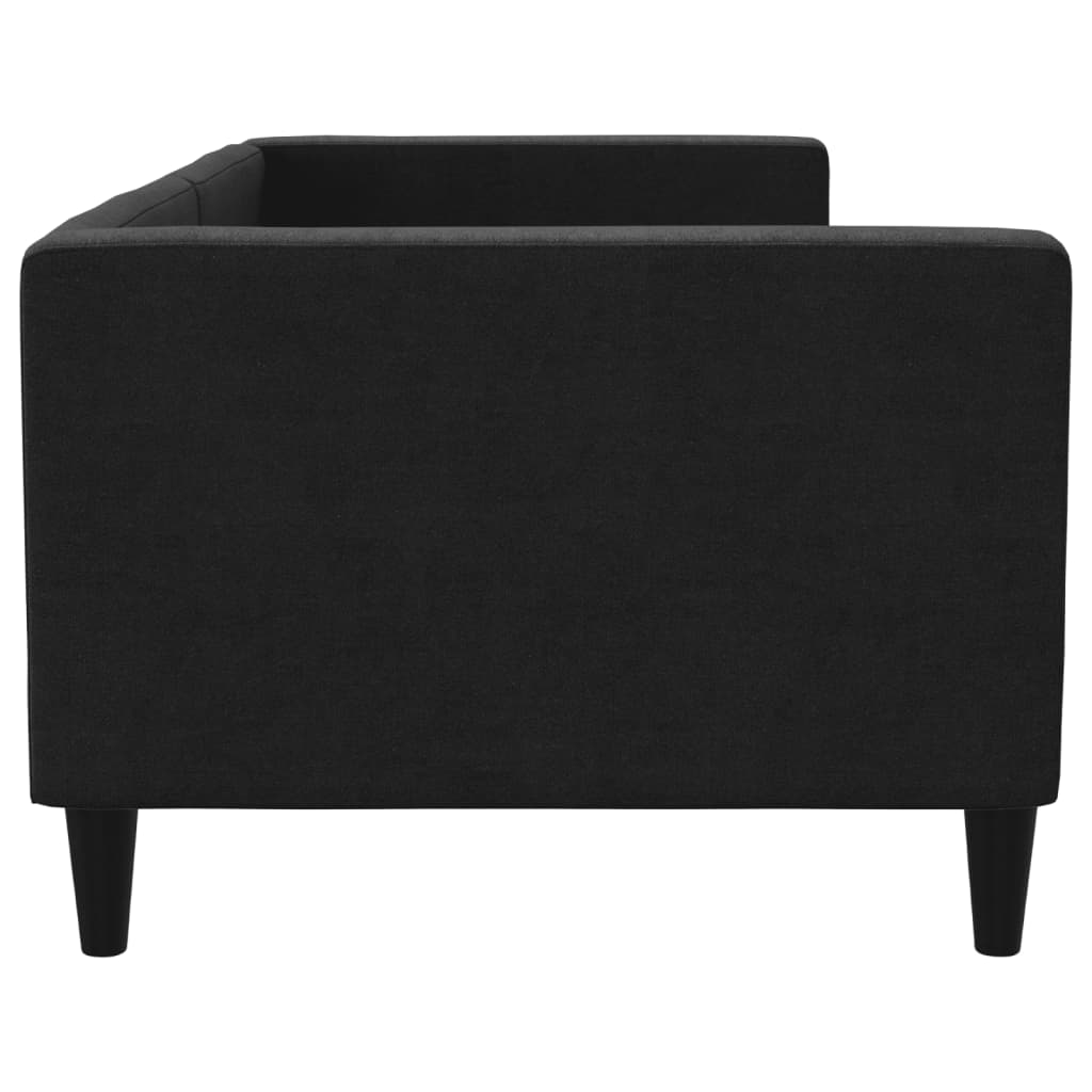 Lit de repos sans matelas noir 80x200 cm tissu - XIOS