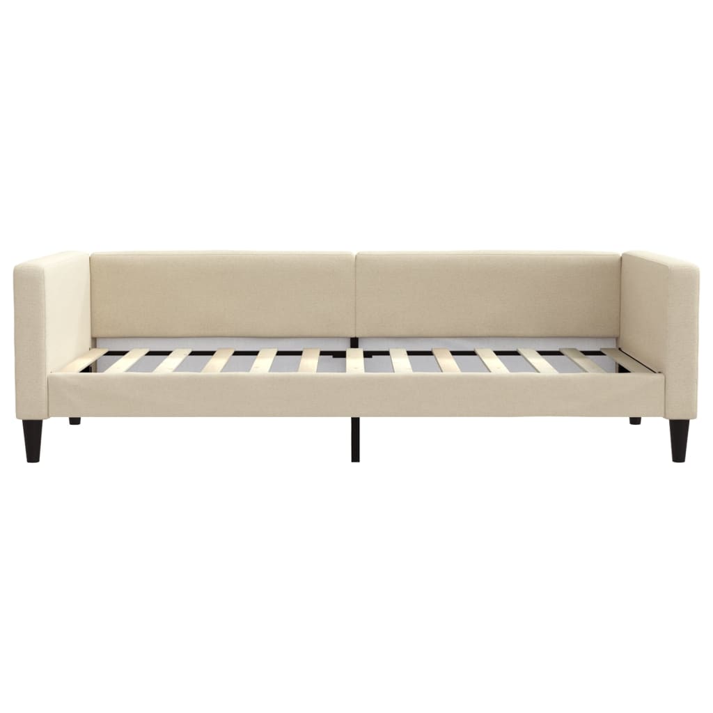 Lit de repos sans matelas crème 90x200 cm tissu - XIOS