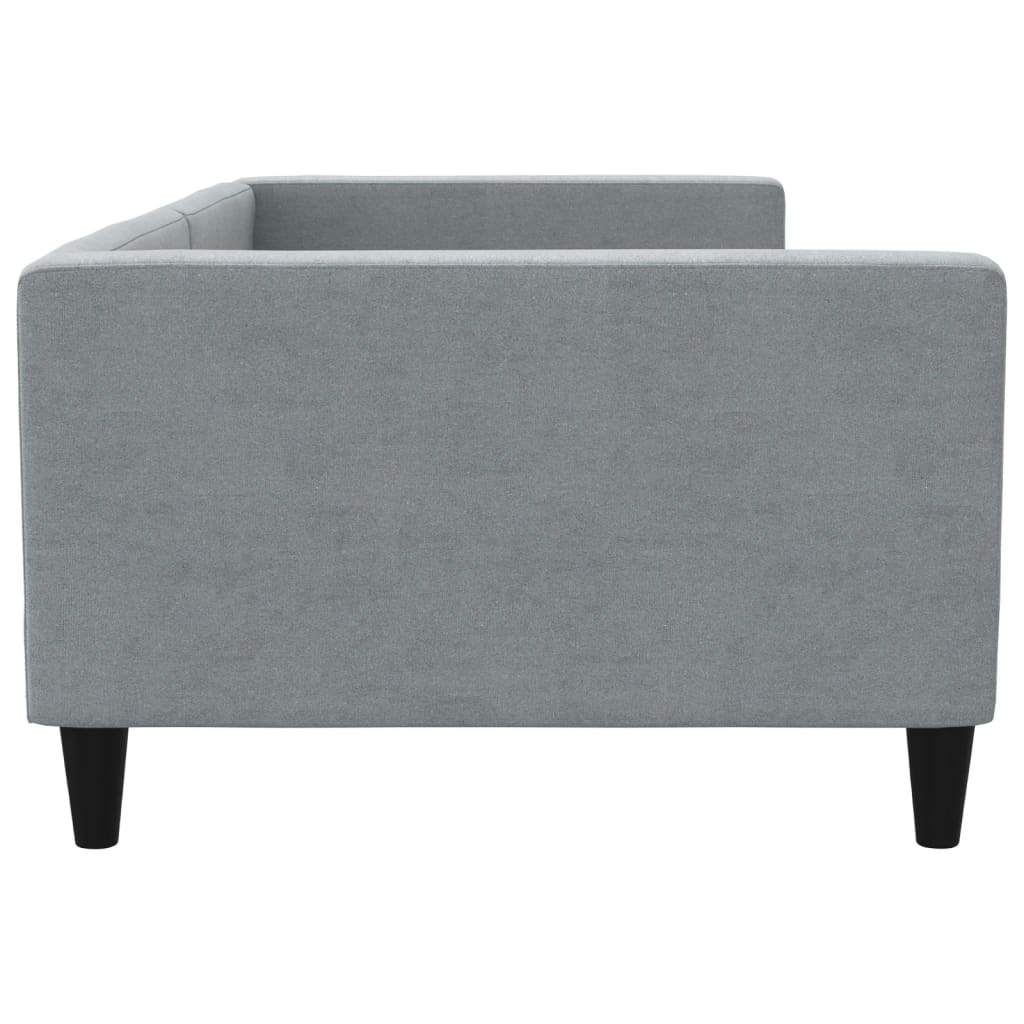 Lit de repos gris clair 100x200 cm tissu - XIOS