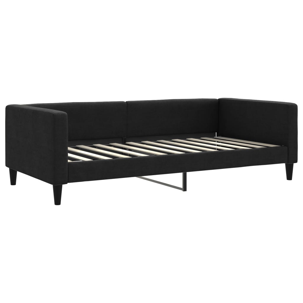 Lit de repos sans matelas noir 100x200 cm tissu - XIOS
