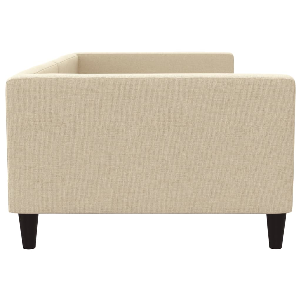 Lit de repos crème 100x200 cm tissu - XIOS