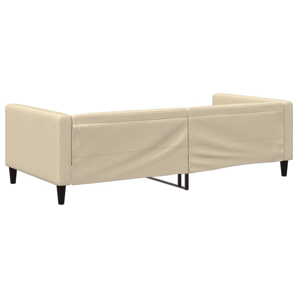Lit de repos crème 100x200 cm tissu - XIOS