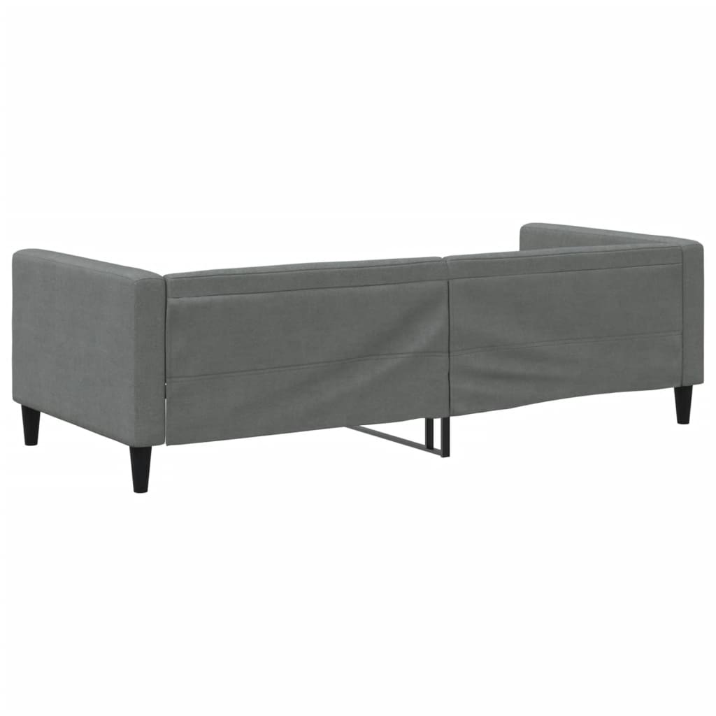 Lit de repos sans matelas gris foncé 90x190 cm tissu - XIOS