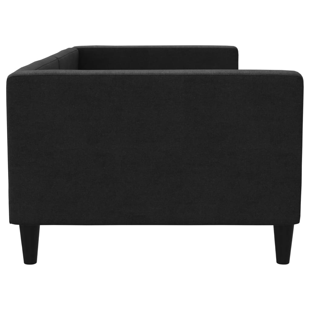 Lit de repos sans matelas noir 90x190 cm tissu - XIOS