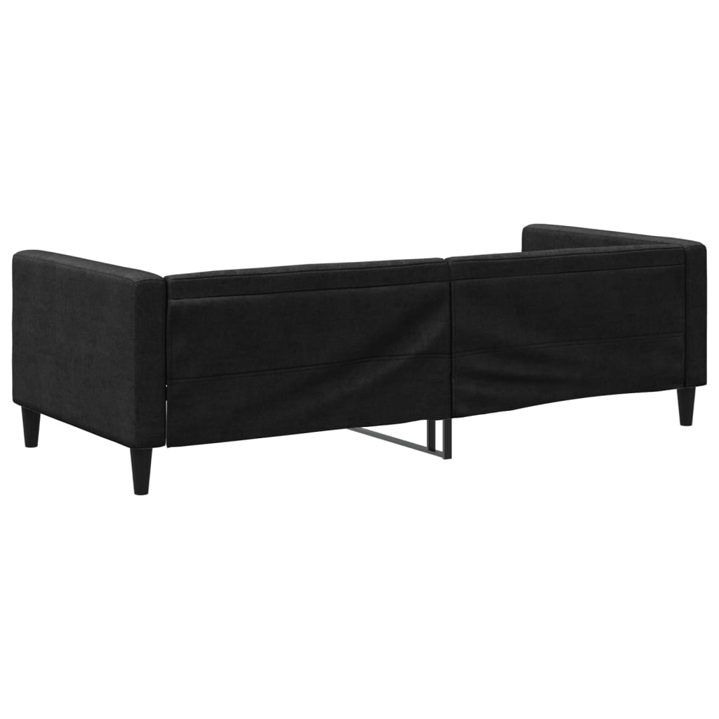 Lit de repos sans matelas noir 90x190 cm tissu - XIOS