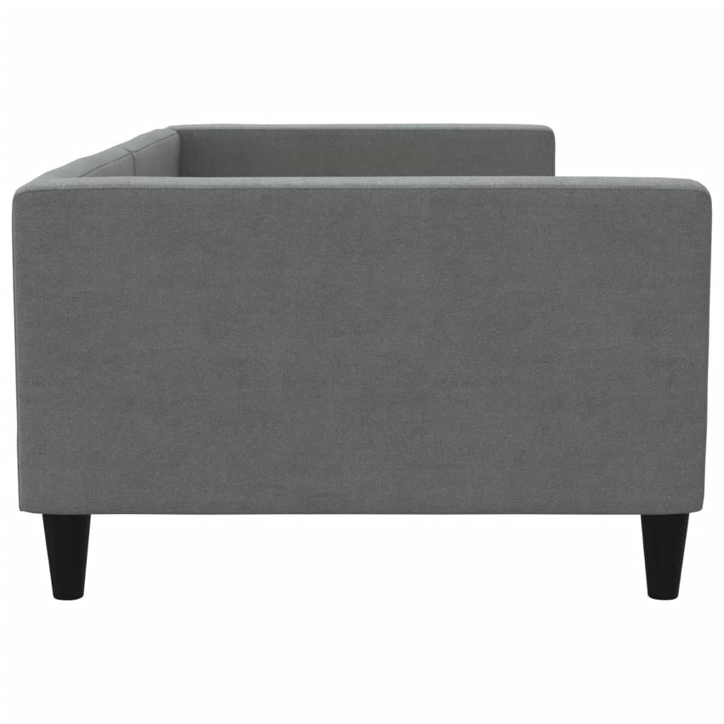 Lit de jour gris foncé 100x190 cm tissu - XIOS