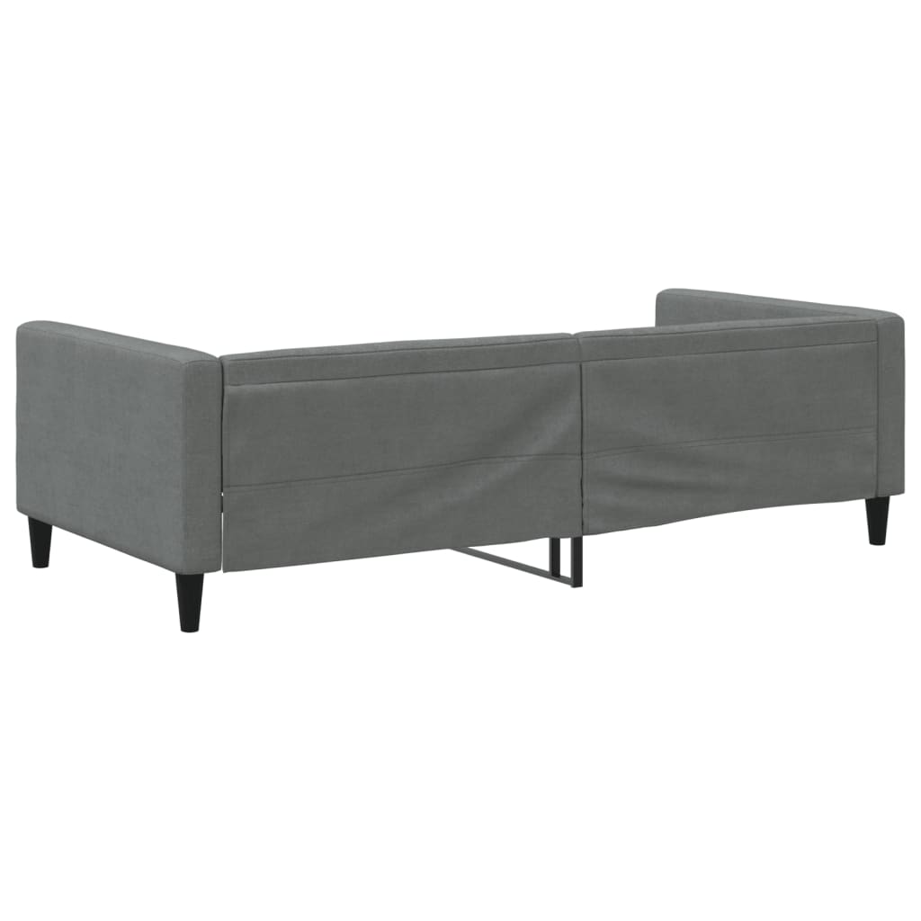Lit de jour gris foncé 100x190 cm tissu - XIOS