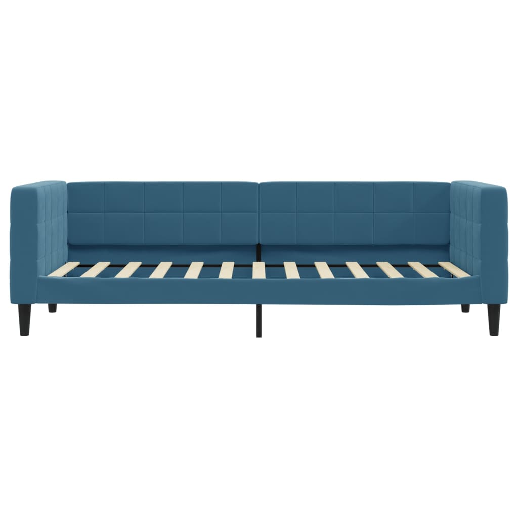 Lit de repos sans matelas bleu 80x200 cm velours - XIOS