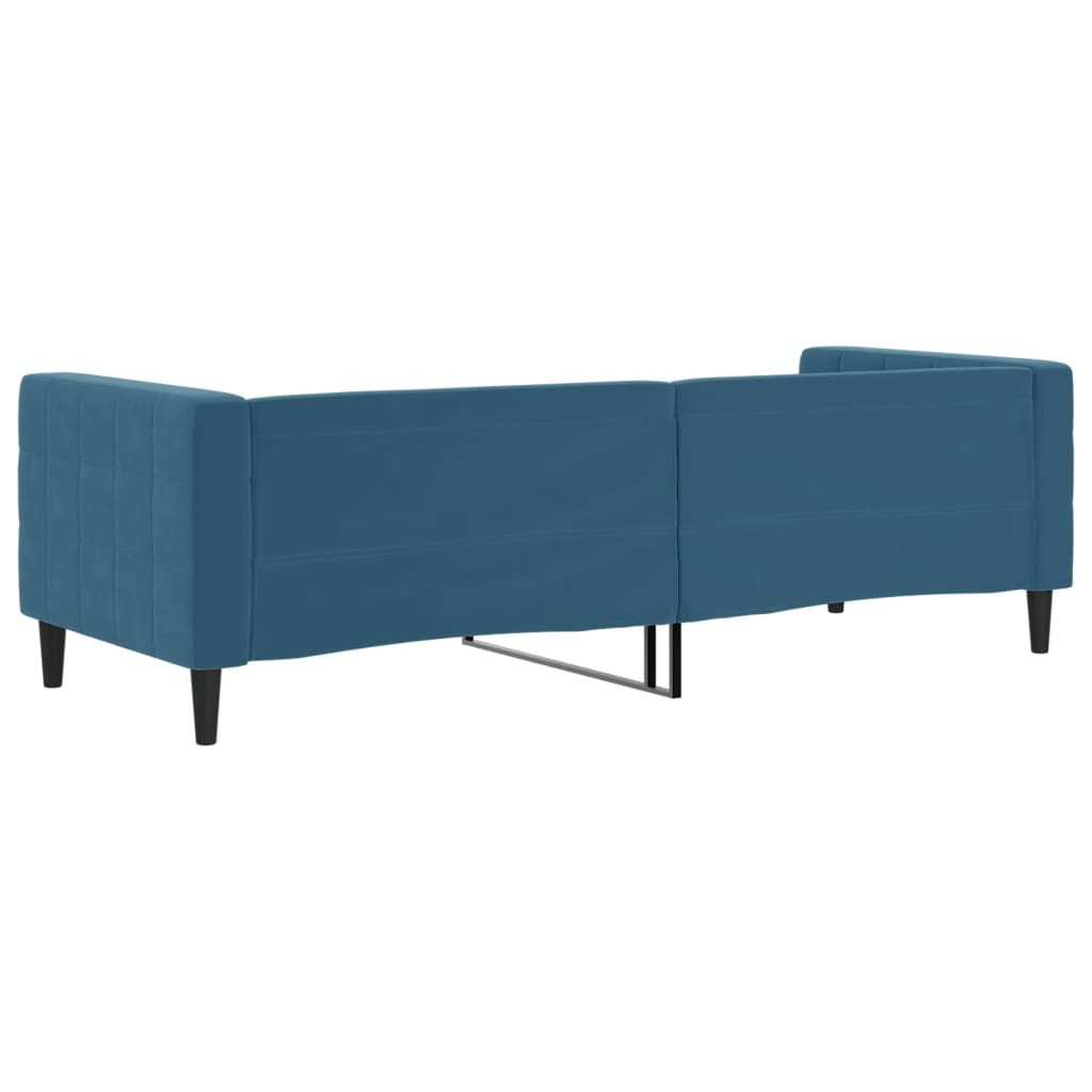 Lit de repos sans matelas bleu 80x200 cm velours - XIOS