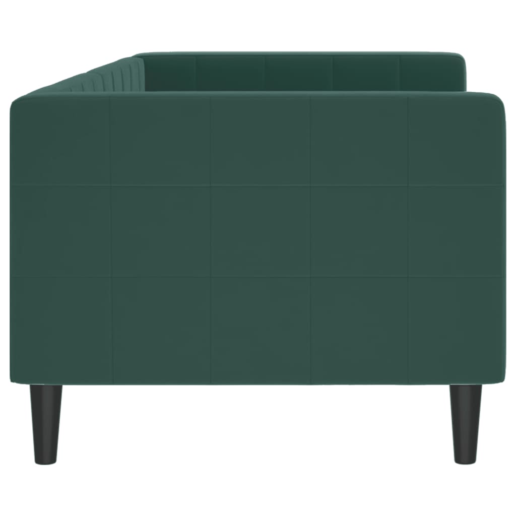 Lit de repos sans matelas vert foncé 80x200 cm velours - XIOS