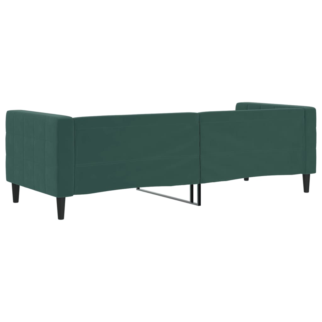 Lit de repos sans matelas vert foncé 80x200 cm velours - XIOS