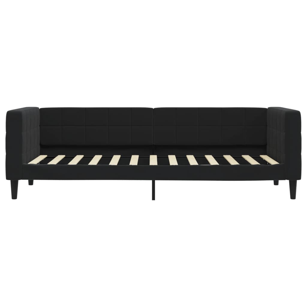 Lit de repos sans matelas noir 80x200 cm velours - XIOS