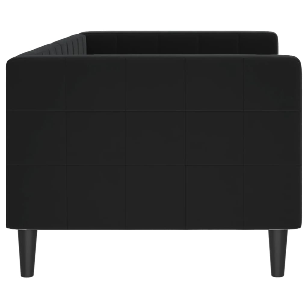 Lit de repos sans matelas noir 80x200 cm velours - XIOS