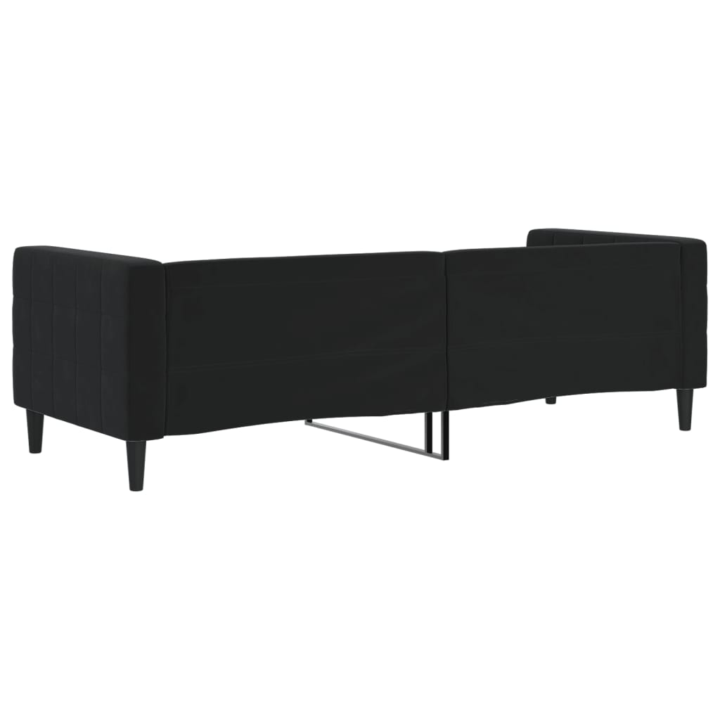 Lit de repos sans matelas noir 80x200 cm velours - XIOS
