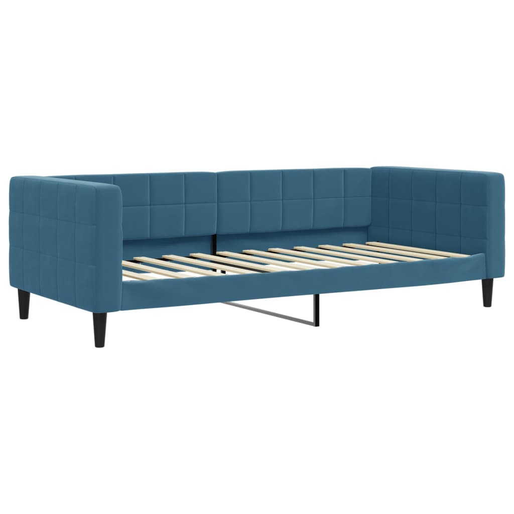 Lit de repos sans matelas bleu 90x200 cm velours - XIOS