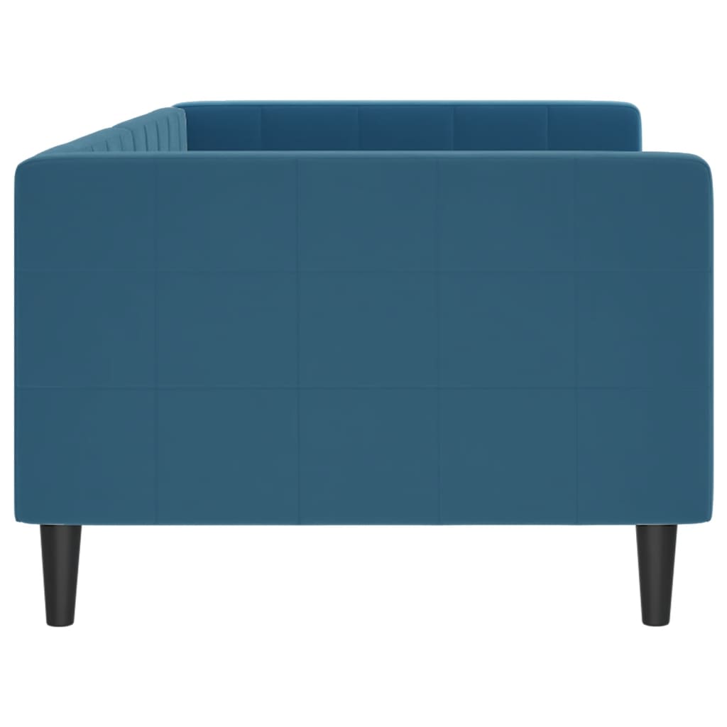 Lit de repos sans matelas bleu 90x200 cm velours - XIOS
