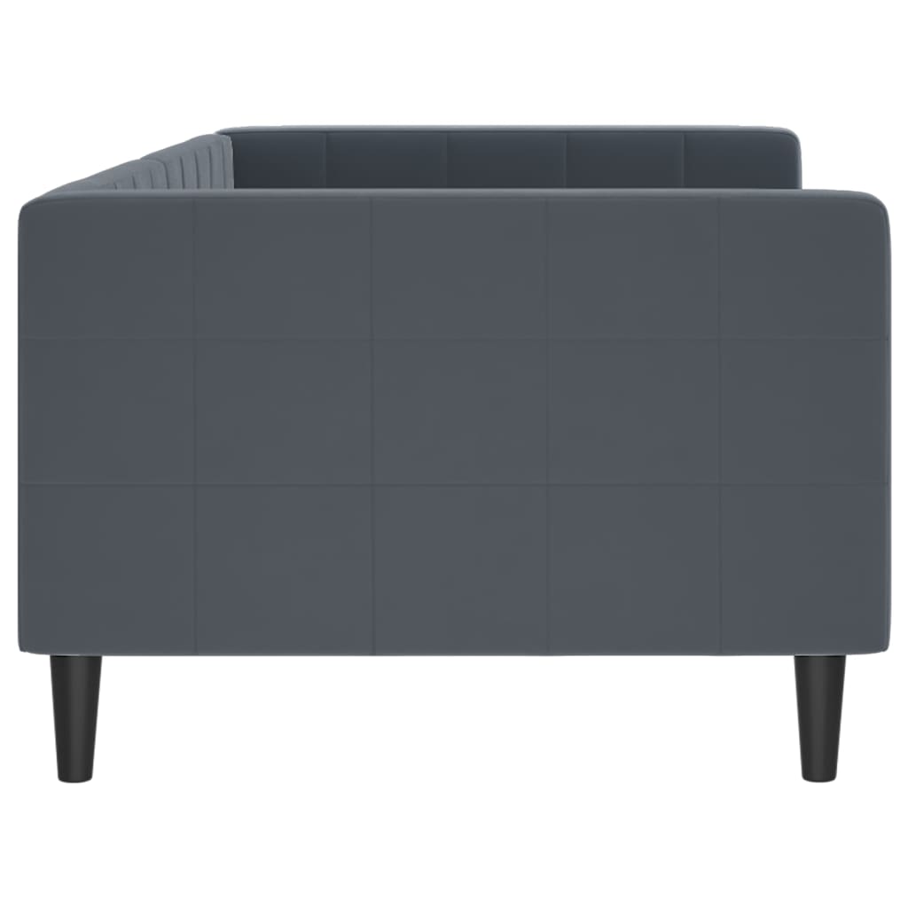 Lit de repos sans matelas gris foncé 90x200 cm velours - XIOS