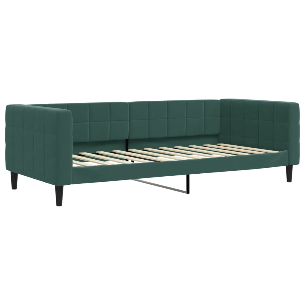 Lit de repos sans matelas vert foncé 90x200 cm velours - XIOS