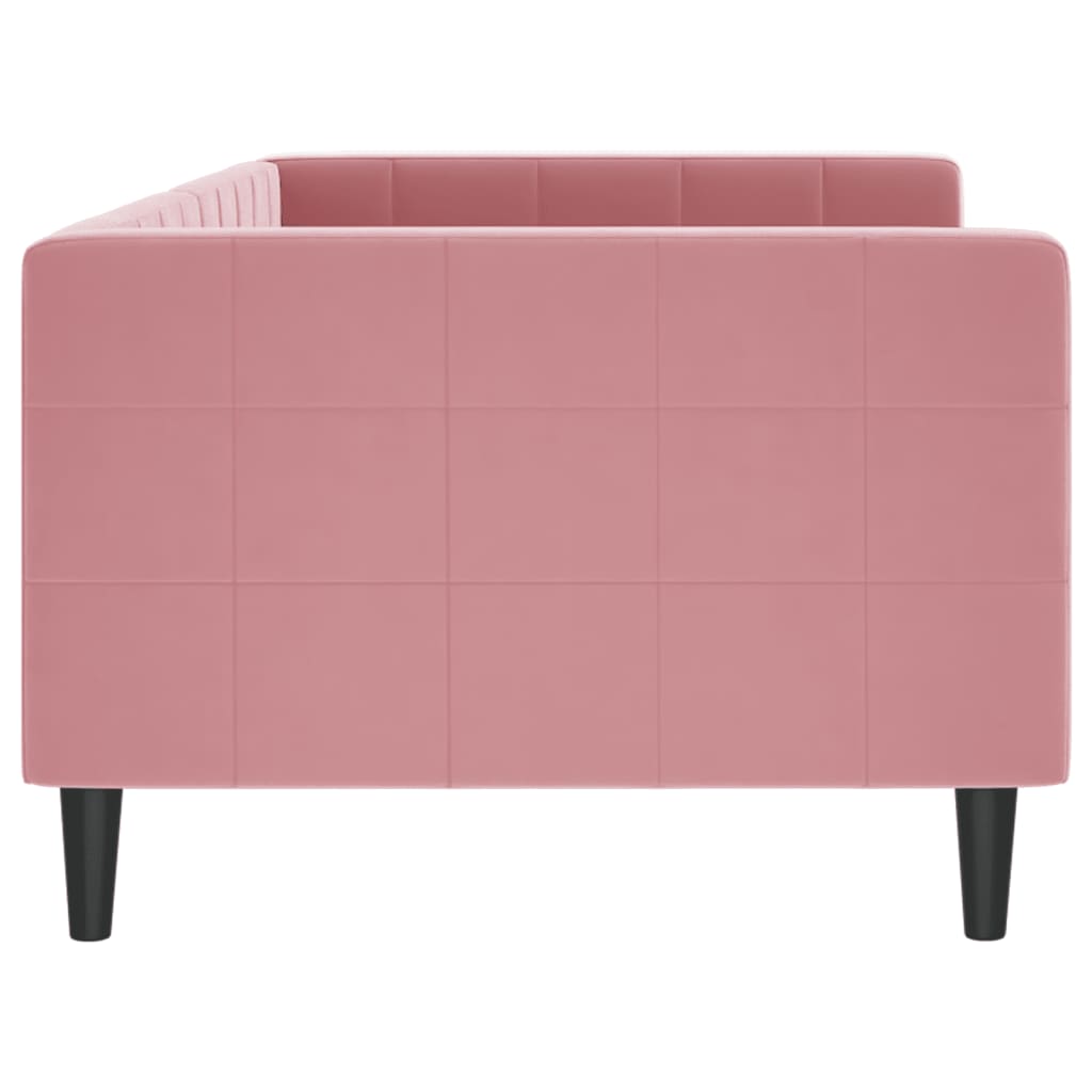Lit de repos sans matelas rose 90x200 cm velours - XIOS