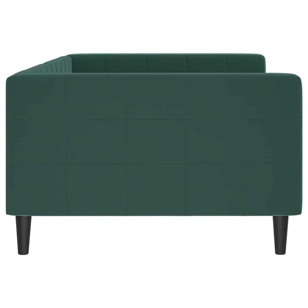Lit de repos sans matelas vert foncé 100x200 cm velours - XIOS