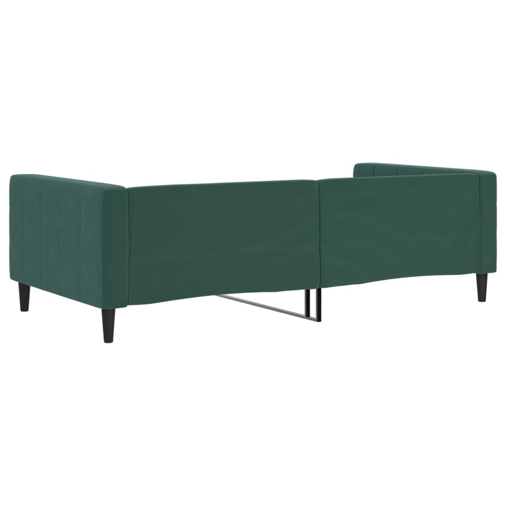 Lit de repos sans matelas vert foncé 100x200 cm velours - XIOS