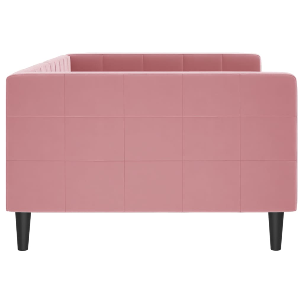 Lit de repos rose 100x200 cm velours - XIOS
