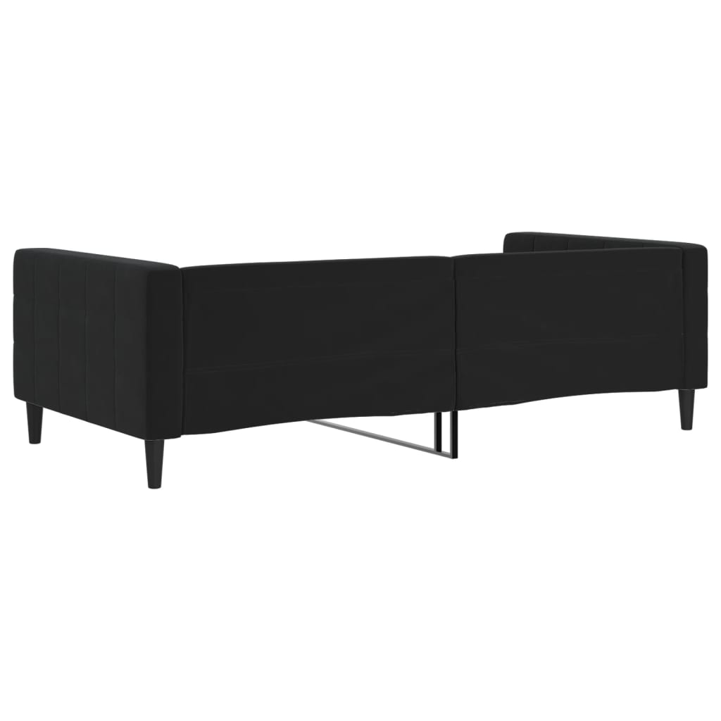 Lit de repos sans matelas noir 100x200 cm velours - XIOS
