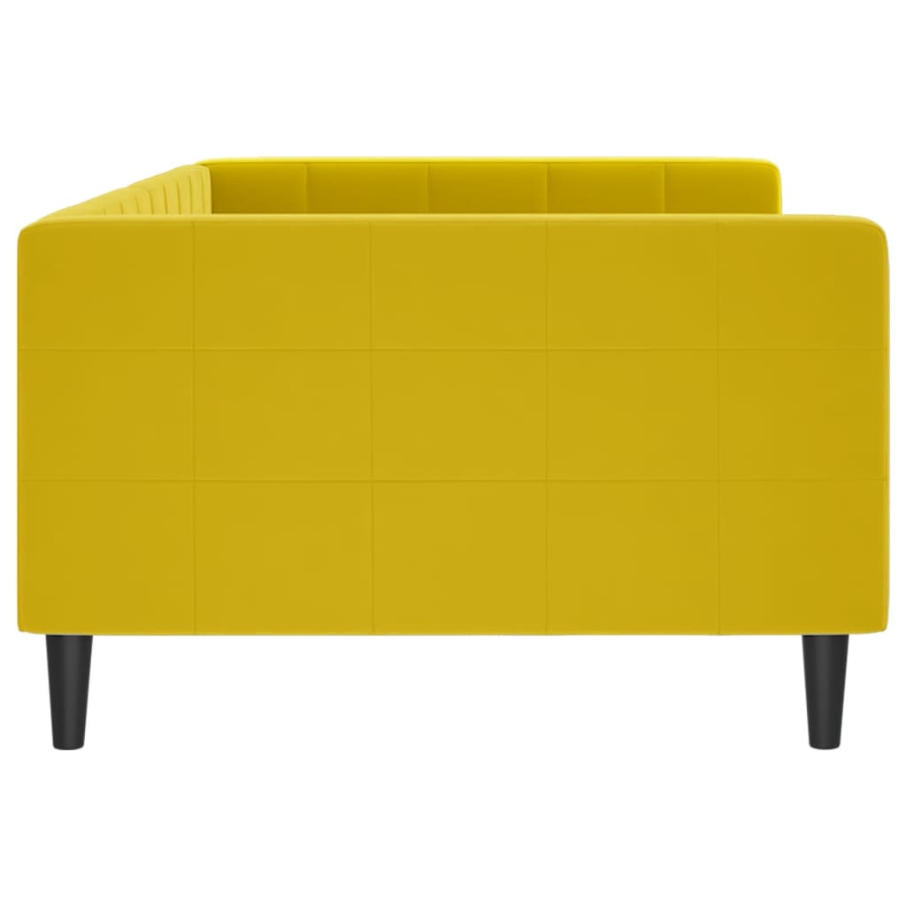 Lit de repos sans matelas jaune 100x200 cm velours - XIOS
