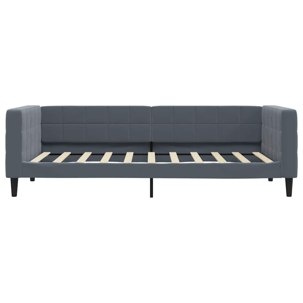 Lit de repos gris foncé 90x190 cm velours - XIOS