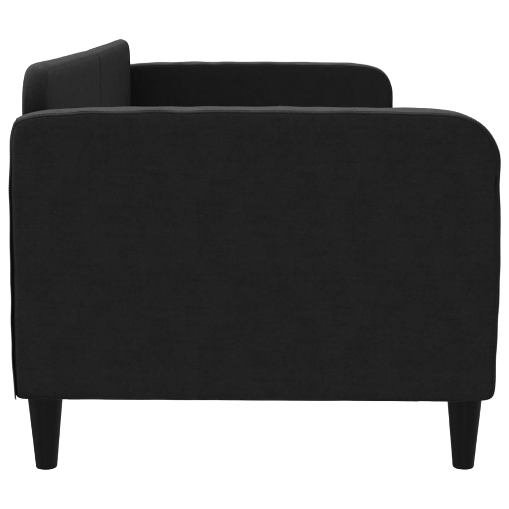 Lit de repos sans matelas noir 80x200 cm tissu - XIOS