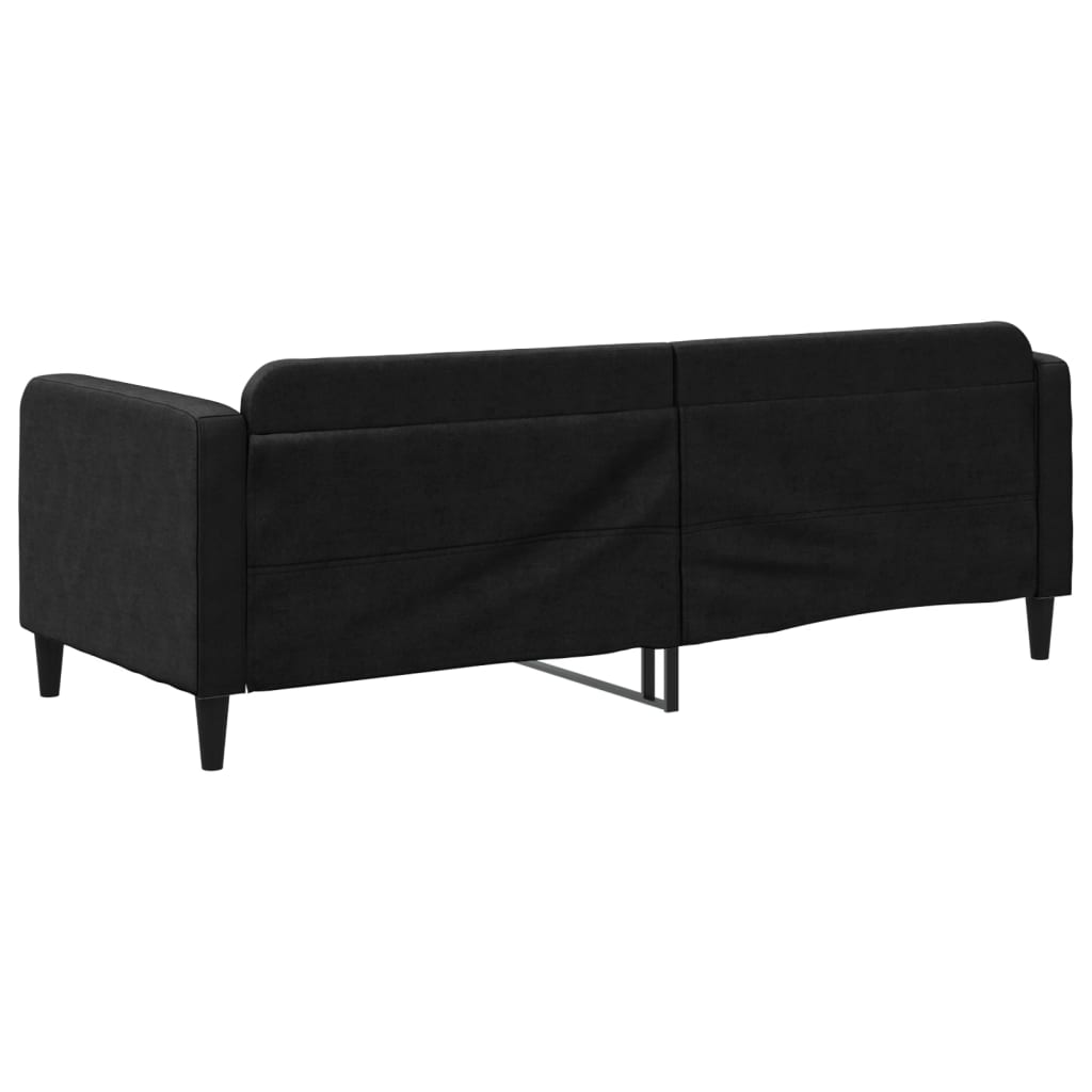 Lit de repos sans matelas noir 80x200 cm tissu - XIOS