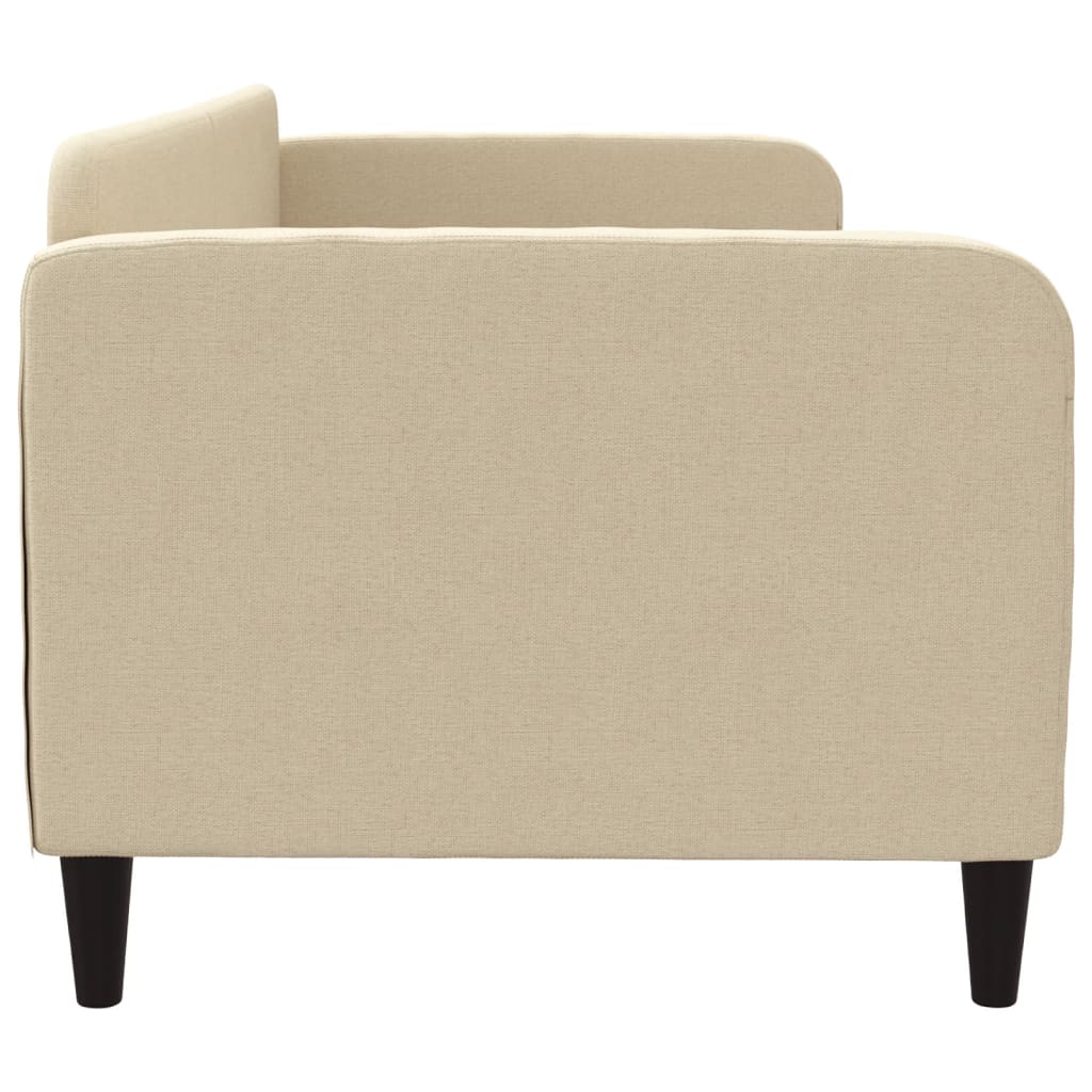 Lit de repos sans matelas crème 80x200 cm tissu - XIOS