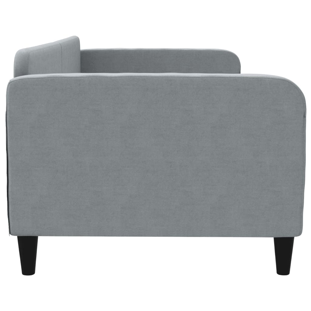 Lit de repos sans matelas gris clair 90x200 cm tissu - XIOS