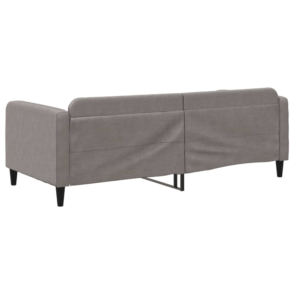 Lit de repos sans matelas taupe 90x200 cm tissu - XIOS