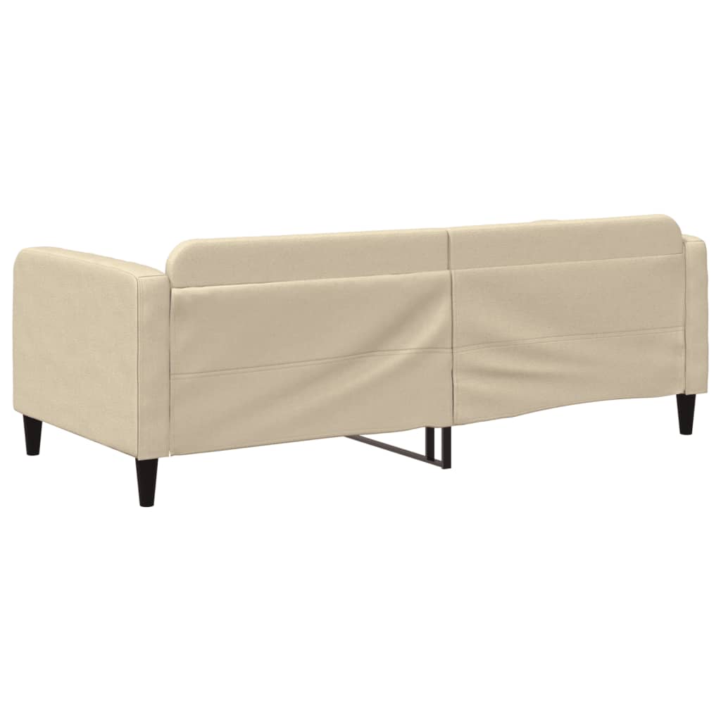 Lit de repos sans matelas crème 90x200 cm tissu - XIOS