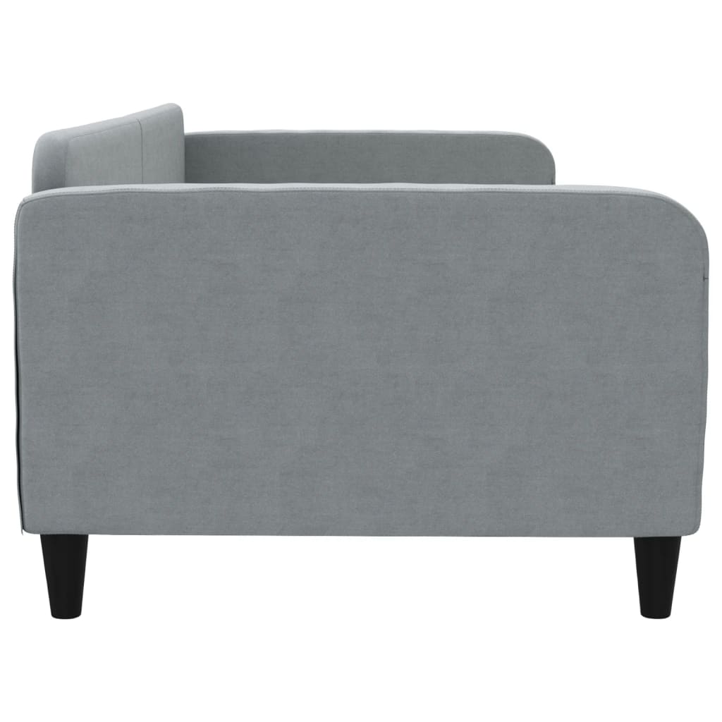 Lit de repos gris clair 100x200 cm tissu - XIOS