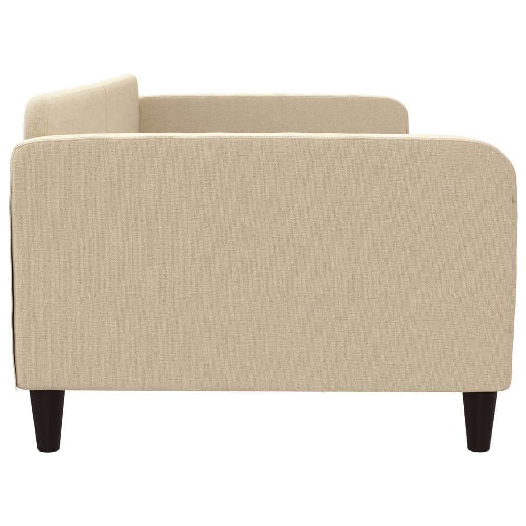 Lit de repos crème 100x200 cm tissu - XIOS