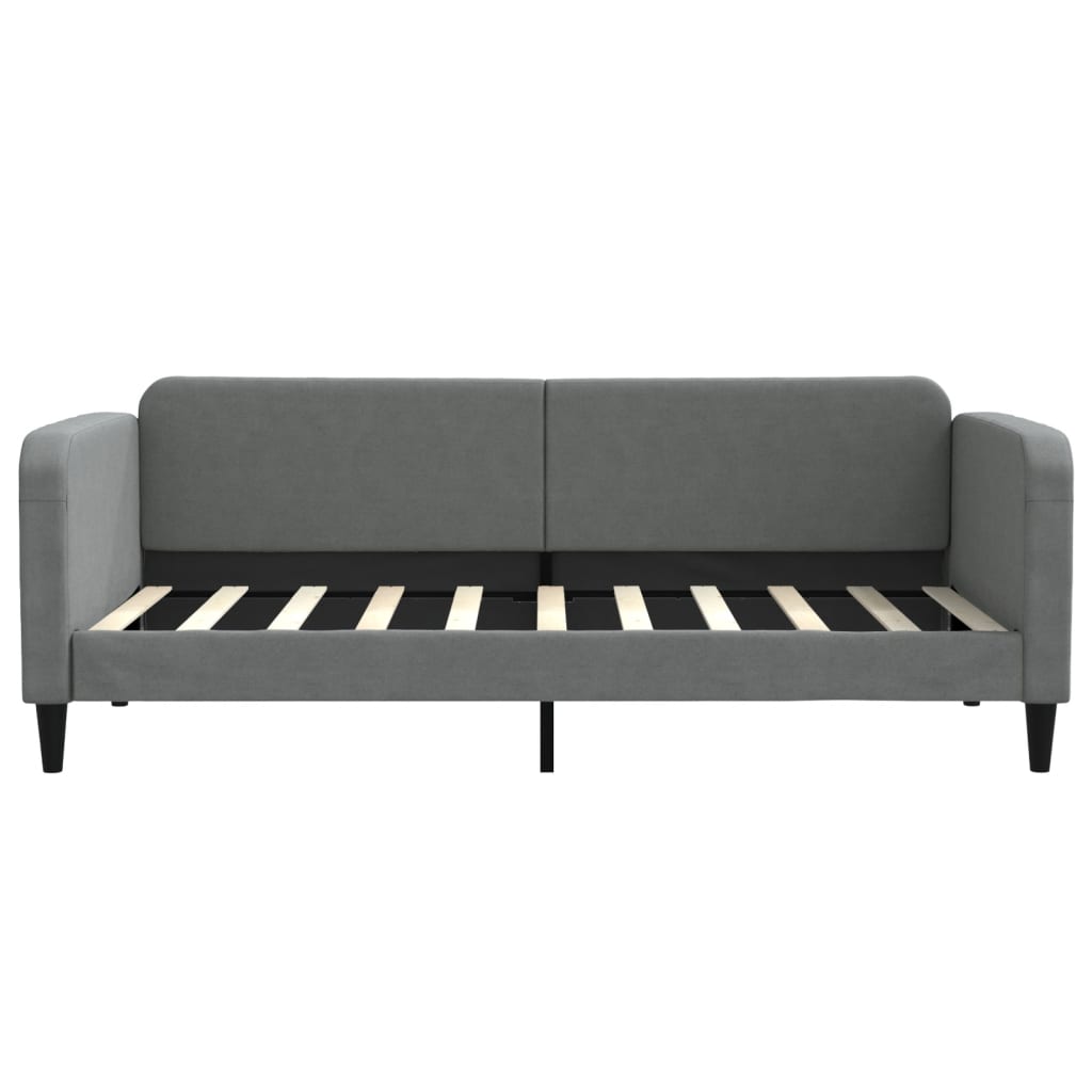 Lit de repos sans matelas gris foncé 90x190 cm tissu - XIOS