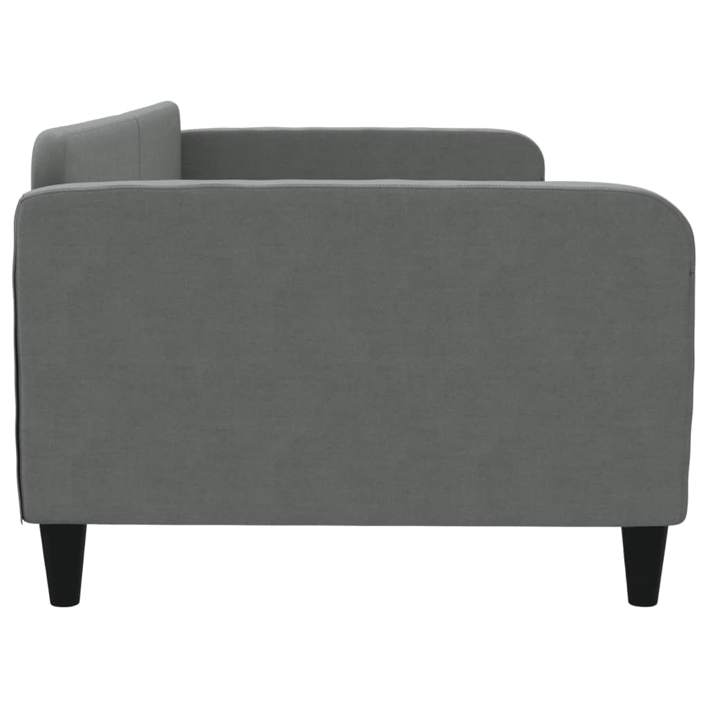 Lit de jour gris foncé 100x190 cm tissu - XIOS