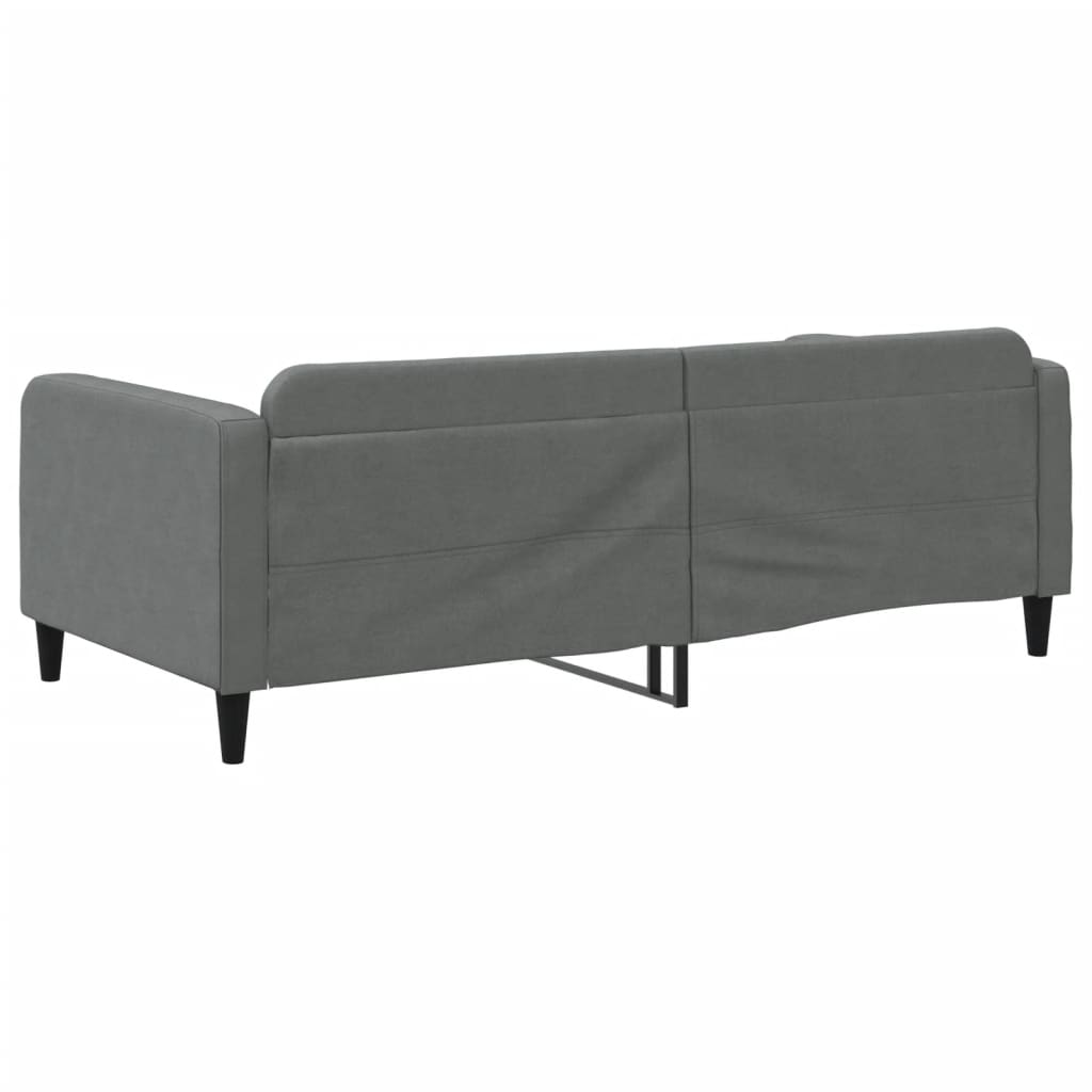 Lit de jour gris foncé 100x190 cm tissu - XIOS