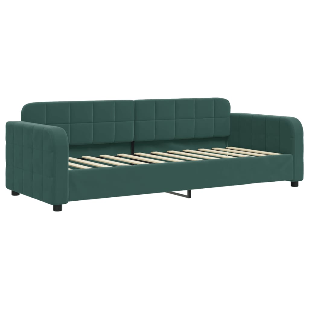 Lit de repos sans matelas vert foncé 80x200 cm velours - XIOS