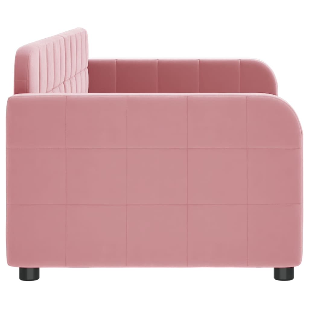 Lit de repos sans matelas rose 80x200 cm velours - XIOS