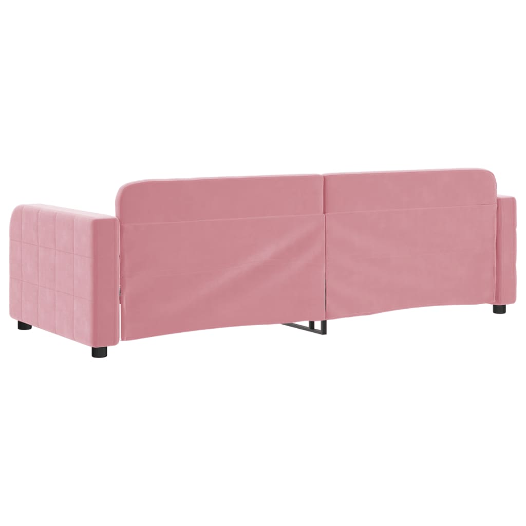 Lit de repos sans matelas rose 80x200 cm velours - XIOS