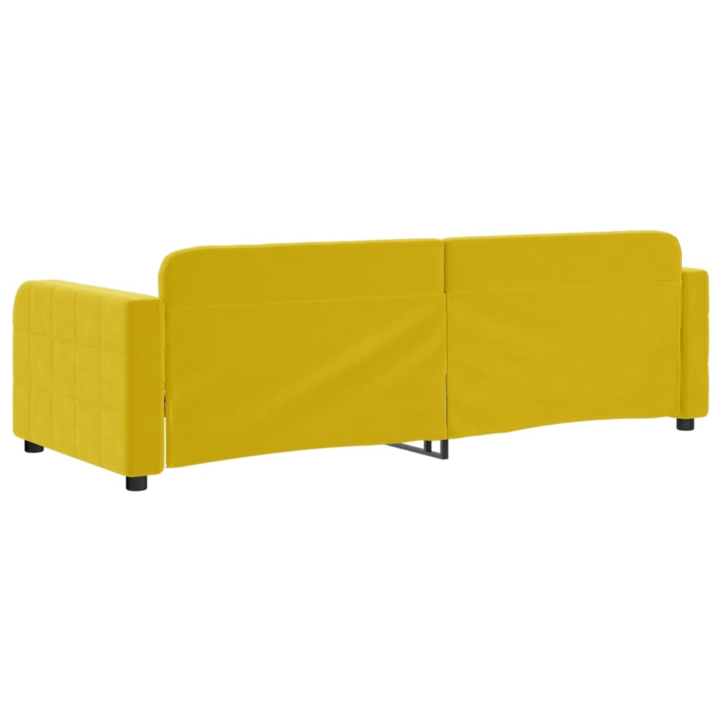 Lit de repos sans matelas jaune 80x200 cm velours - XIOS